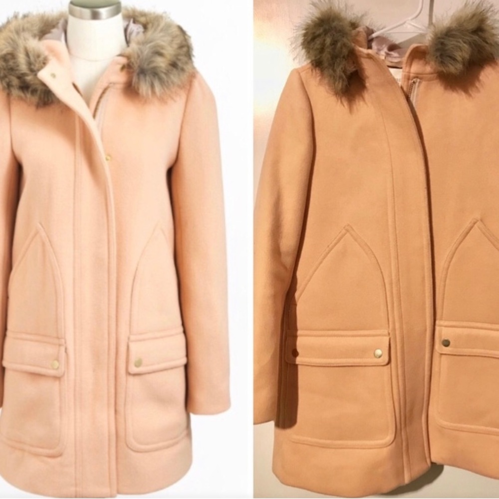 J Crew Wool Blend Parka Jacket